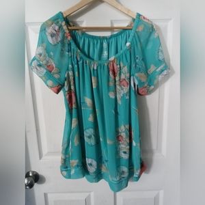 Women's St John's Bay Top Shirt Blouse Sz L